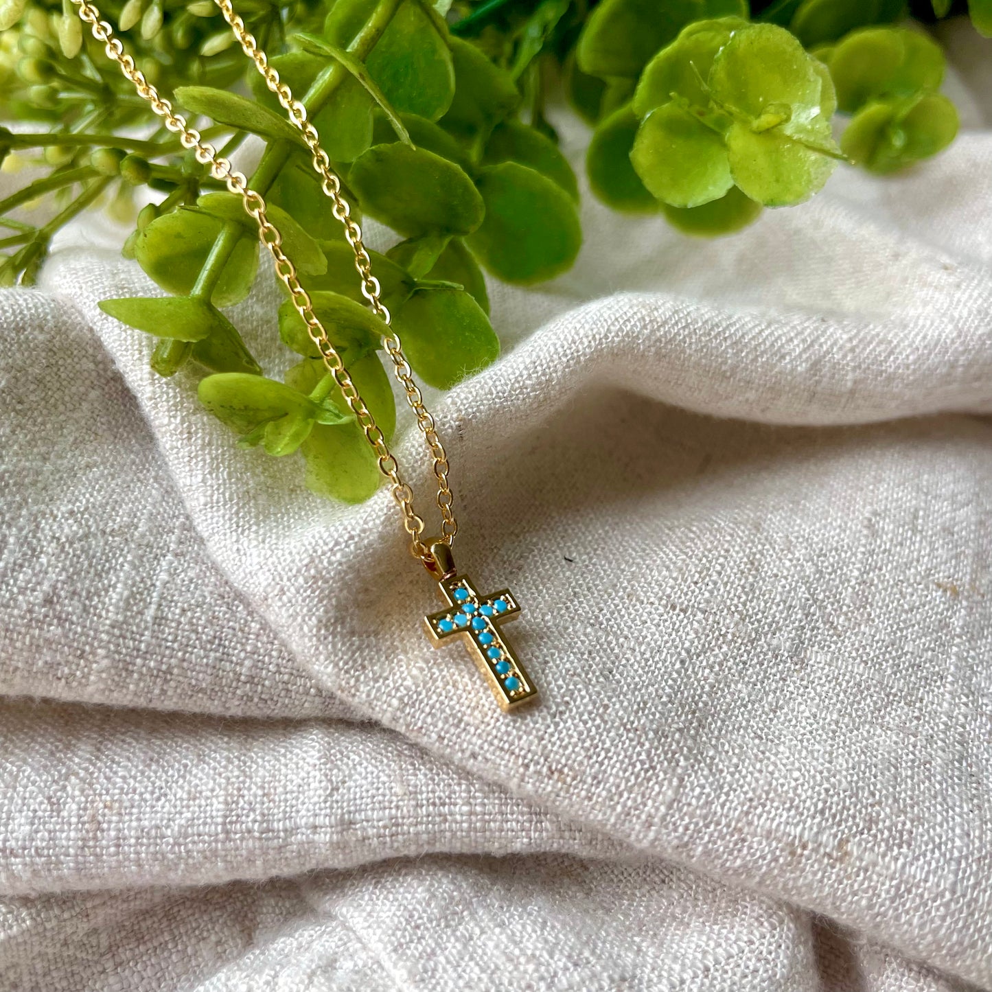 Gold Plated Dainty Cross Necklace